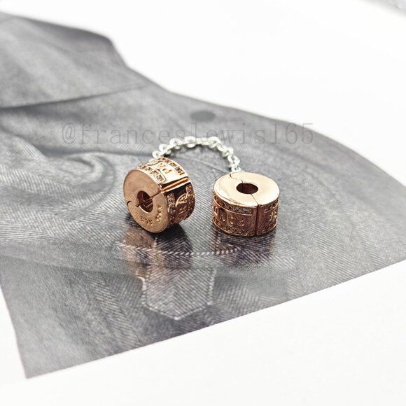 Pandora logo fixed clip safety chain - Picture 2 of 3